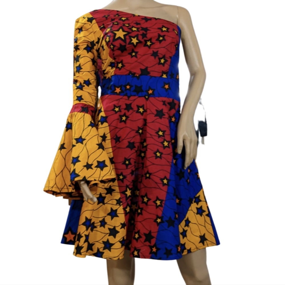 Party dress, formal dress, cocktail dress, African print dress, multi dress